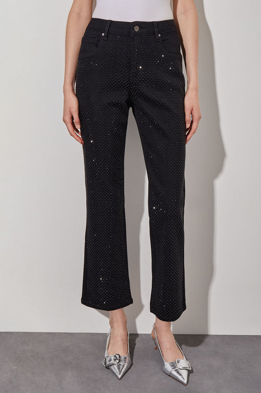 Flare Ankle Jeans - Crystal Front Detail | Ming Wang
